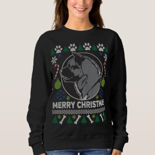 Sweatshirt Le chien d'Akita brasse un laide de Noël