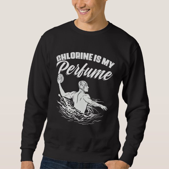 Sweatshirt Le chlore est mon parfum d'équipe sportive natatio (Devant)