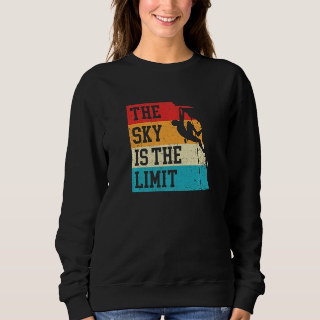 Sweatshirt Le ciel est la limite escalade Bouldering Clim (Devant)