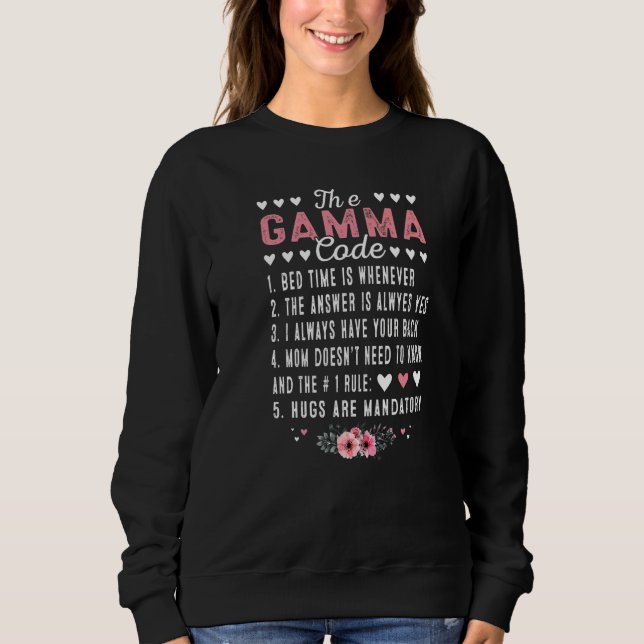 Sweatshirt Le code A Gamma pour la fête des mères grand-mère (Devant)
