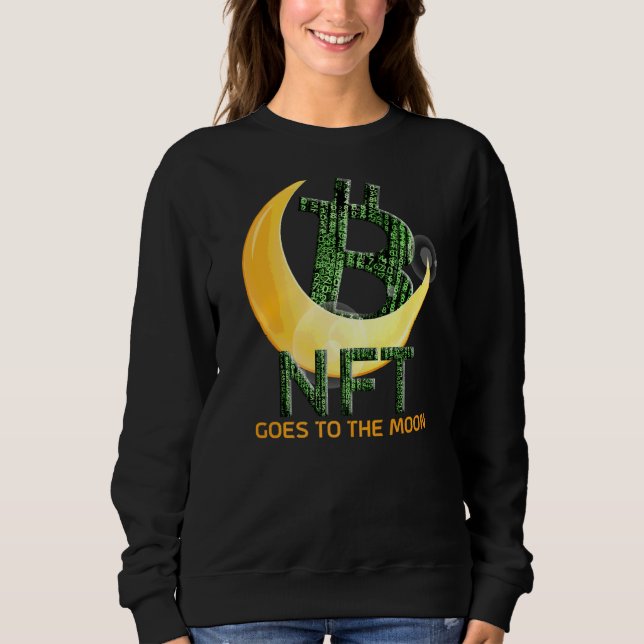 Sweatshirt Le Code Bit De La Matrice Nft De CryptoCurrency Va (Devant)