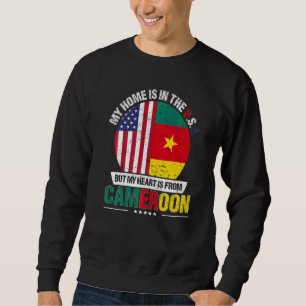 Sweatshirt Le Coeur Camerounais Du Patriote Américain Est Du