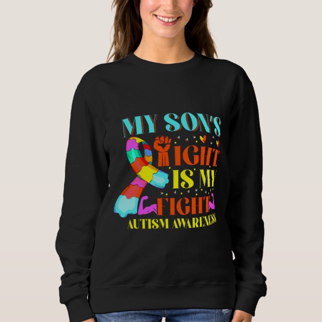 Sweatshirt Le Combat De Mon Fils Est Ma Sensibilisation sur l (Devant)