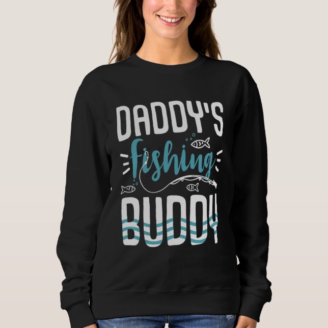 Sweatshirt Le compagnon de pêche de papa Jeune pêcheur Papa G (Devant)