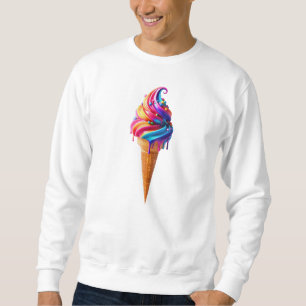 Sweatshirt Le cône de glace classique vibrant de SlipperyJoe'