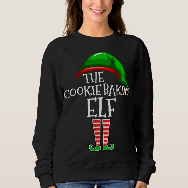 Sweatshirt Le Cookie Baking Elf Family Matching Group Christ (Devant)