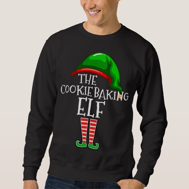 Sweatshirt Le Cookie Baking Elf Family Matching Group Christ (Devant)
