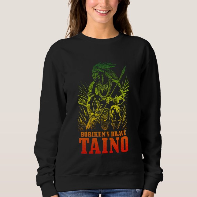 Sweatshirt Le courageux guerrier taino de Boriken (Devant)