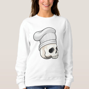 Sweatshirt Le crâne cuisiné avec le casquette chef
