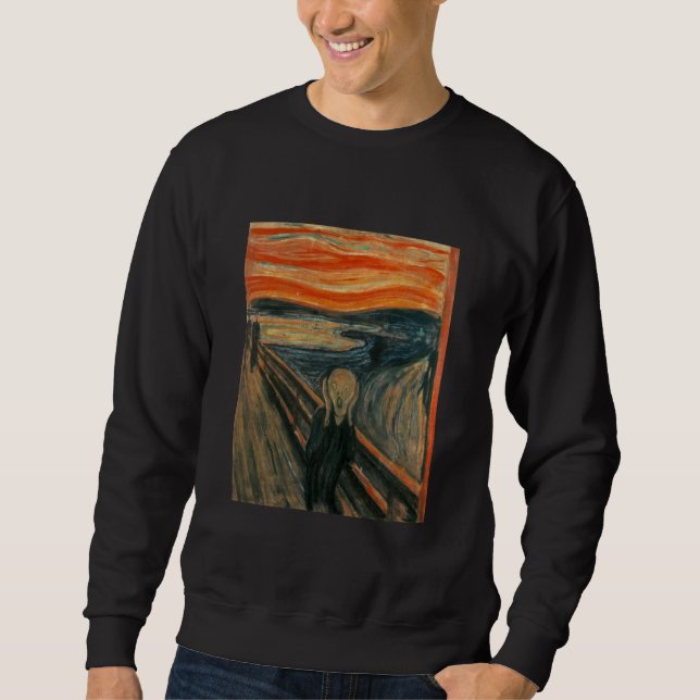 Sweatshirt Le cri perçant par Edvard Munch (Devant)