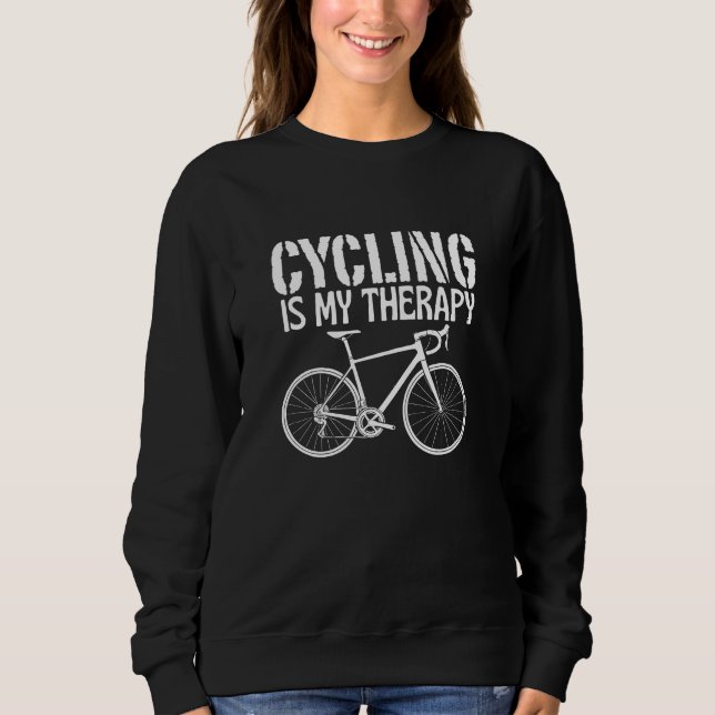 Sweatshirt le cyclisme est ma thérapie (Devant)
