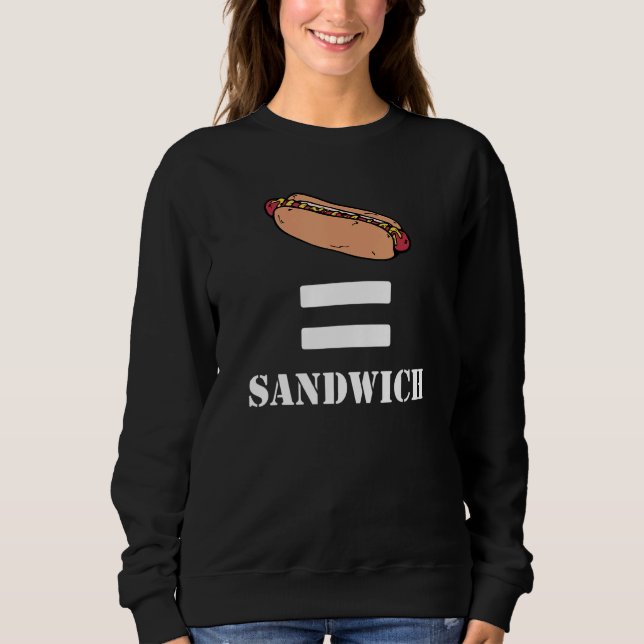 Sweatshirt Le Débat Alimentaire Hotdog Est Un Sandwich (Devant)