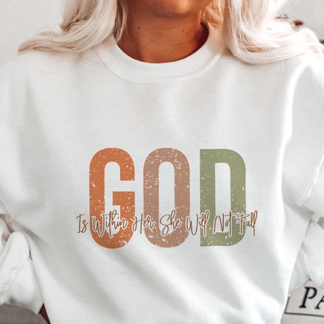 SWEATSHIRT LE DIEU THÉMATIQUE D'AUTOMNE EST EN ELLE QU'ELLE N (Créateur téléchargé)