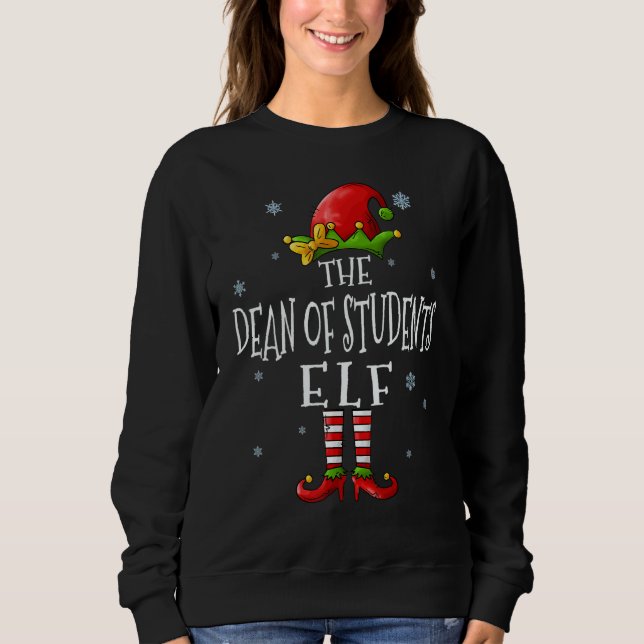 Sweatshirt Le Doyen Des Étudiants Elf Squad Drôle Joyeux Noël (Devant)