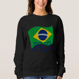 Sweatshirt Le drapeau brésilien Football