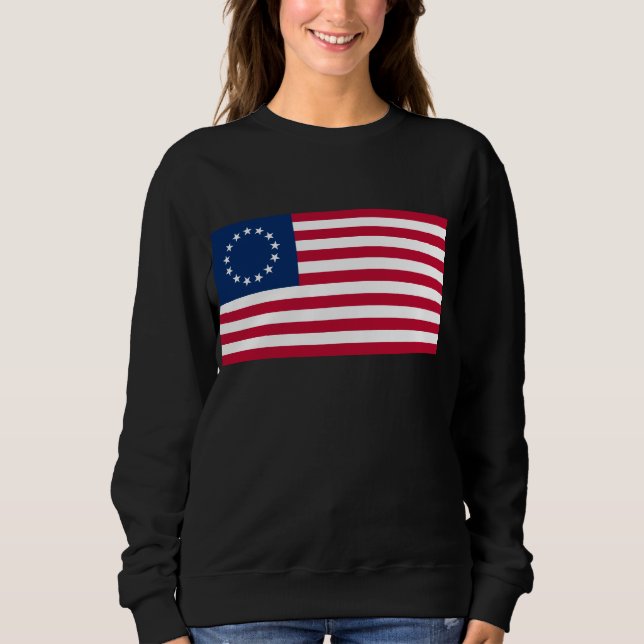 Sweatshirt Le drapeau du Cercle Américain par Betsy Ross (Devant)