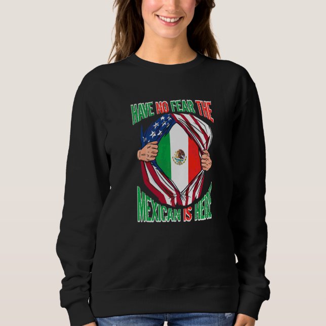 Sweatshirt Le Drapeau Mexicain Pride Américain N'A Pas Peur L (Devant)