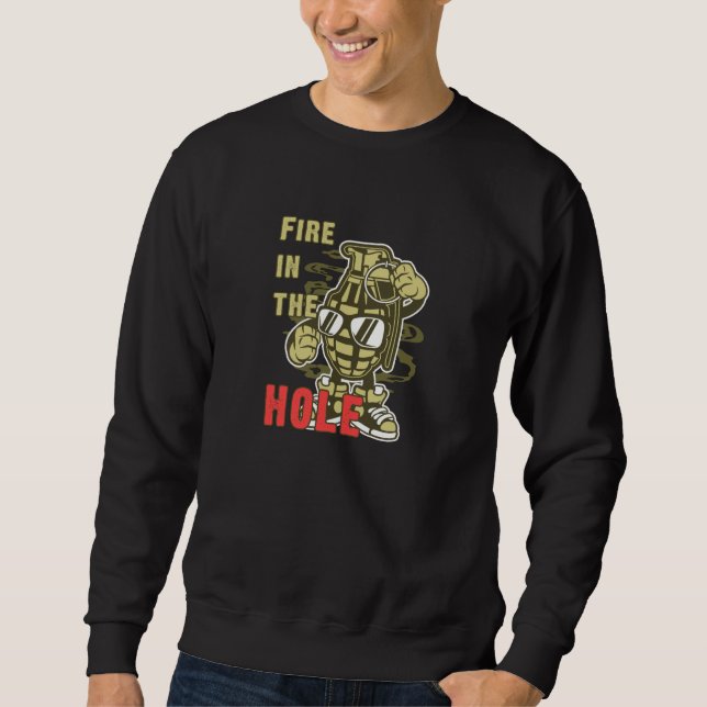 Sweatshirt Le feu dans le trou (Devant)