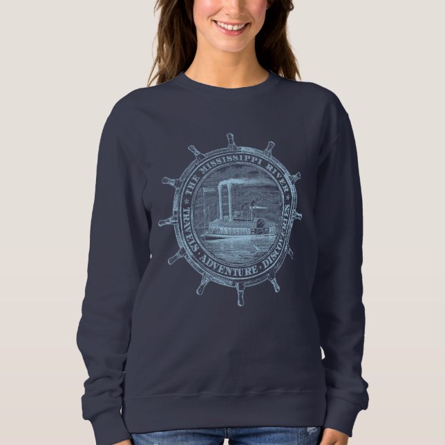 Sweatshirt Le fleuve Mississippi. Voyages. Aventure. (Devant)
