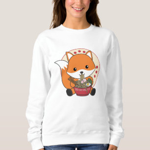 Sweatshirt Le Fox Alimenté Par Ramen Cute Kawaii Foxes
