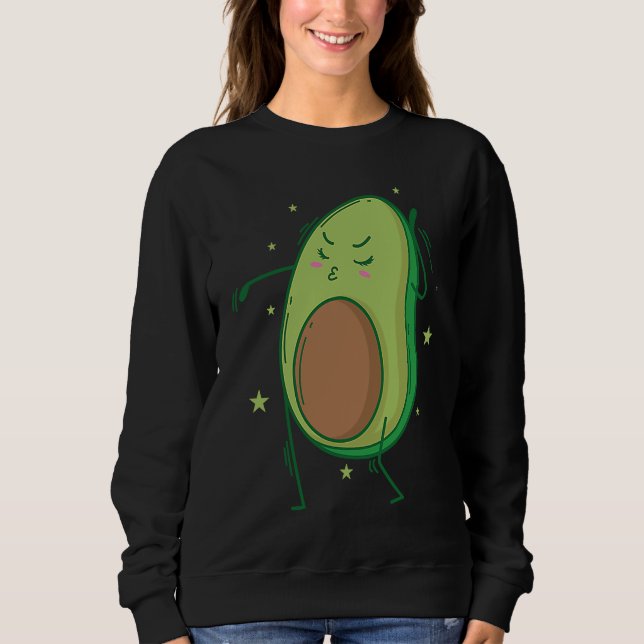 Sweatshirt Le fruit d'avocat danse passionnément (Devant)
