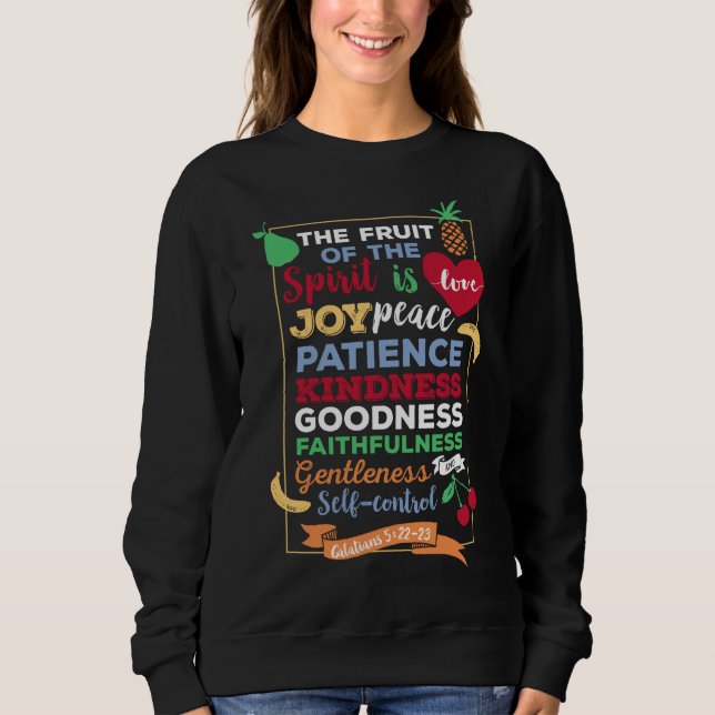 Sweatshirt Le fruit de l'esprit Galates 5 22 23 (Devant)