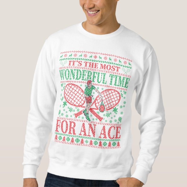 SWEATSHIRT LE FUNNY CHRISTMAS TENNIS CITE UN PEU PLUS DOUX (Devant)