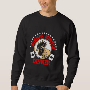Sweatshirt LE GAGNANT DU Blackjack CHICS DÎNER DÎNER Funny Bl