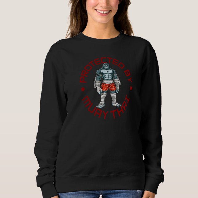 Sweatshirt Le Gorille Thaï Muay Protégé Par Le Muay Thai (Devant)