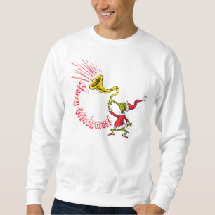 Sweatshirt Le Grinch sonnant de la corne joyeuse de Grinchmas