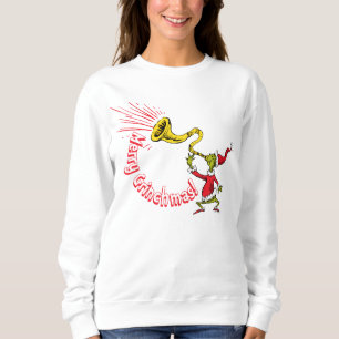 Sweatshirt Le Grinch sonnant de la corne joyeuse de Grinchmas