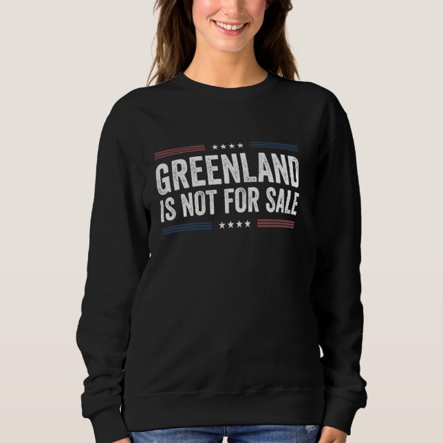 Sweatshirt Le Groenland n'est pas à vendre, protestez en détr (Devant)