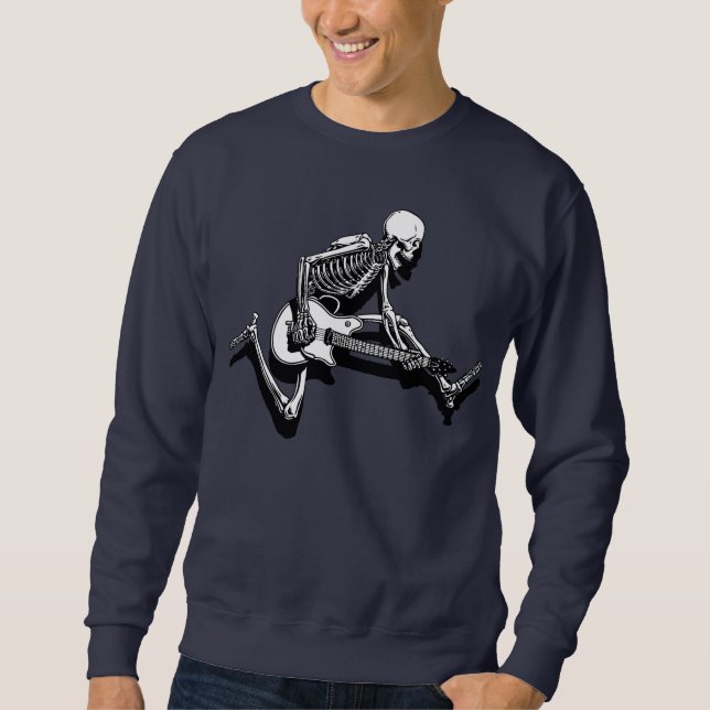 Sweatshirt Le guitariste squelettique sautent (Devant)
