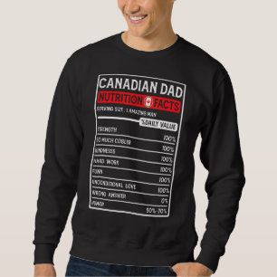 Sweatshirt Le héros du père canadien Fête des pères des faits
