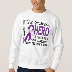 Sweatshirt Le héros le plus courageux j'ai jamais su le lupus