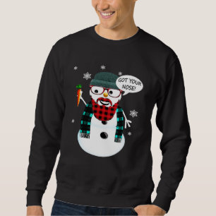 Sweatshirt Le Hipster Snowman A Le Nez