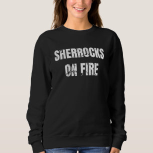 Sweatshirt Le Joueur Dart Sherrocks Sur Une Plaque De Feu Dit