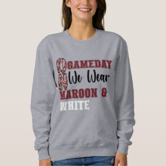 Sweatshirt Le Jour du Jeu nous portons Maroon et Blanc