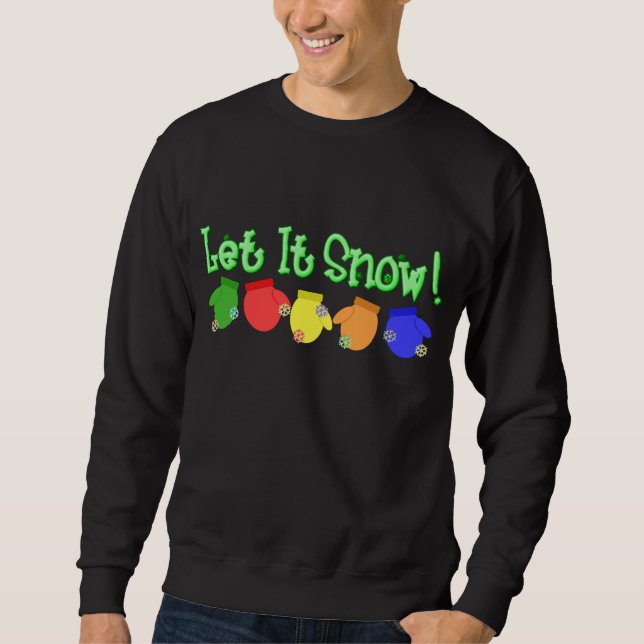 Sweatshirt Le KRW l'a laissé neiger des mitaines - vert (Devant)