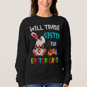 Sweatshirt Le Lapin Mange Des Oeufs De Chocolat Vont Échanger