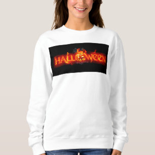 Sweatshirt Le lettrage massif enflammé d'Halloween de Slipper