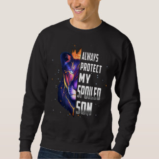 Sweatshirt Le lion protège toujours la fête de la mère de mon