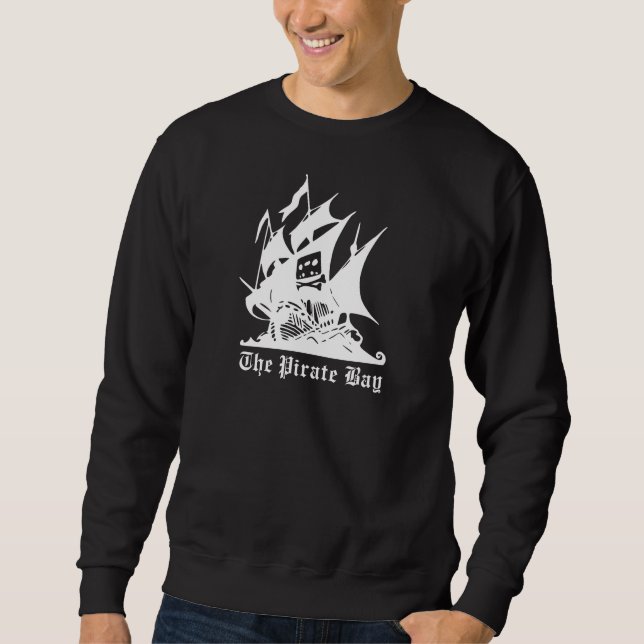 Sweatshirt le logo de bateau de pirate de baie de pirate (Devant)