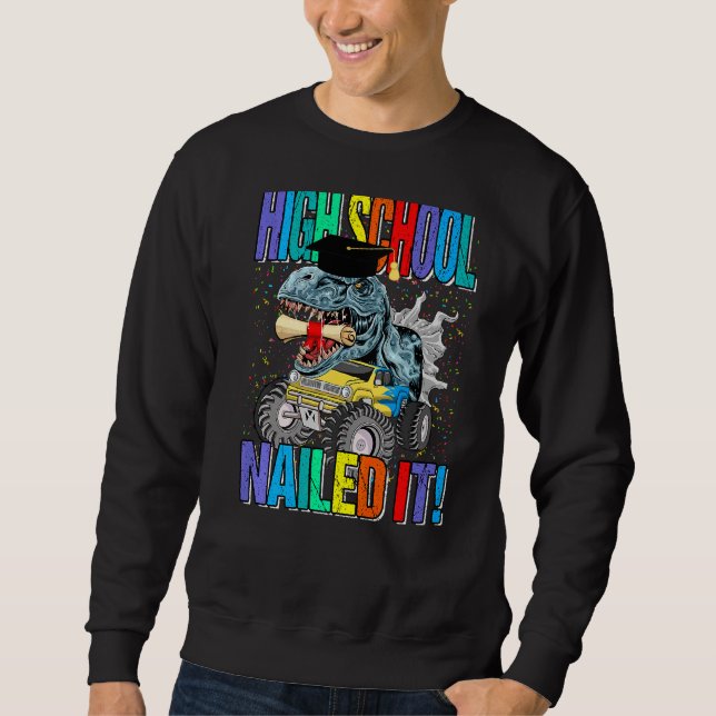 Sweatshirt Le Lycée Nuit Il Monster Truck Dinosaure (Devant)