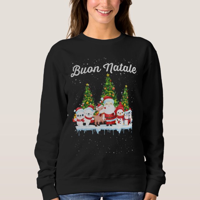Sweatshirt Le Masque Du Père Noël Et Les Mignons Animaux Joye (Devant)