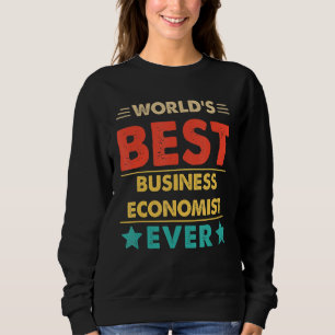 Sweatshirt Le meilleur économiste d'affaires du monde de Retr