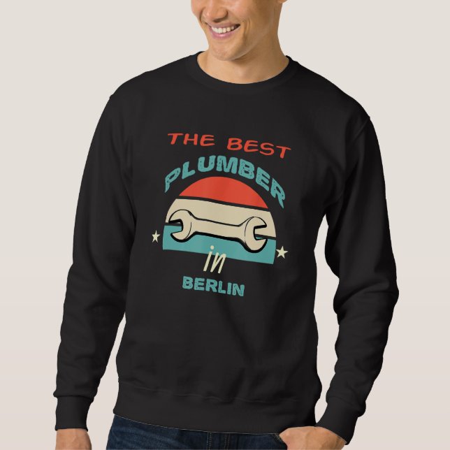 Sweatshirt Le meilleur plombier à Berlin (Devant)