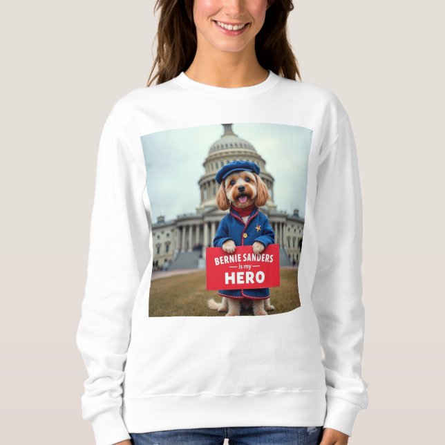 Sweatshirt Le mignon Bernie Sanders Est Mon Héros (Devant)