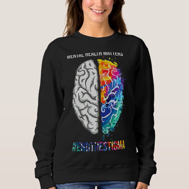 Sweatshirt Le Mois De La Sensibilisation À La Santé Mentale E (Devant)