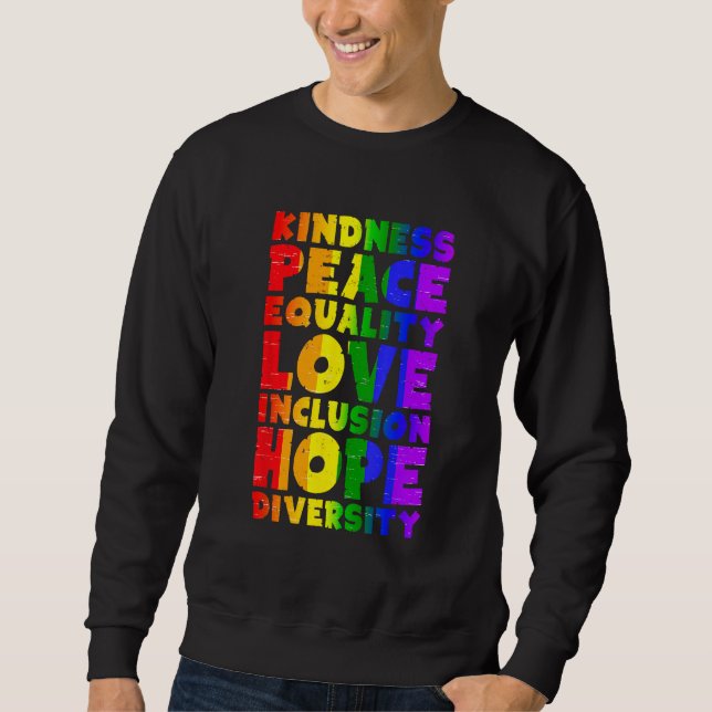 Sweatshirt Le monde a de plus gros problèmes Drapeau LGBTQ Fi (Devant)